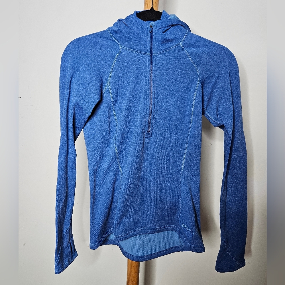 Patagonia Women's Capilene 4 Half Zip Hoody Blue Size XS